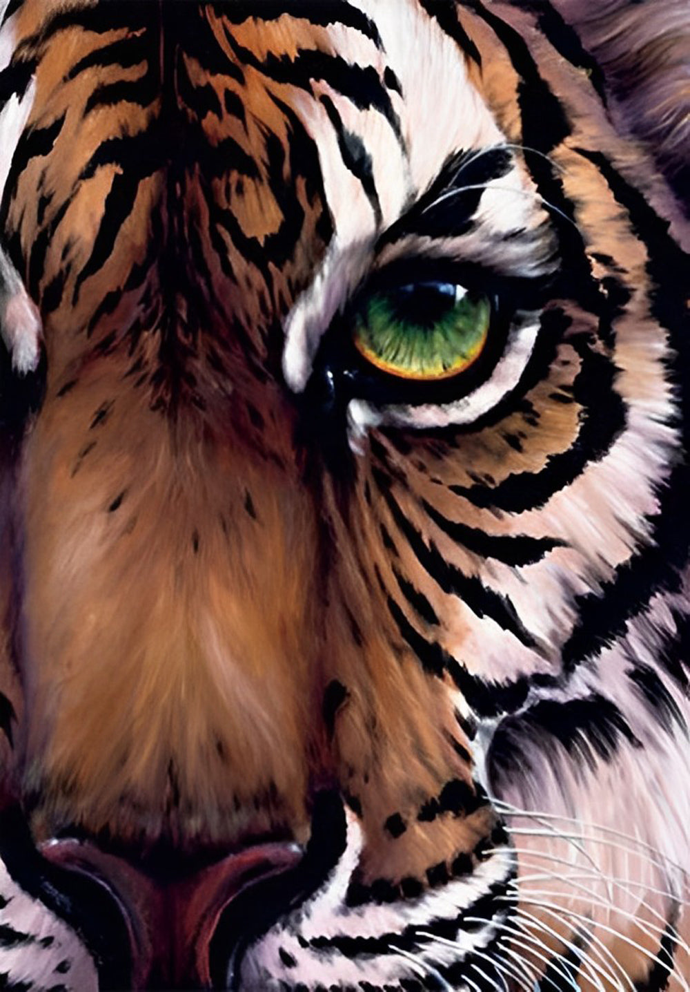 Beautiful Green-Eyed Tiger Diamond Painting