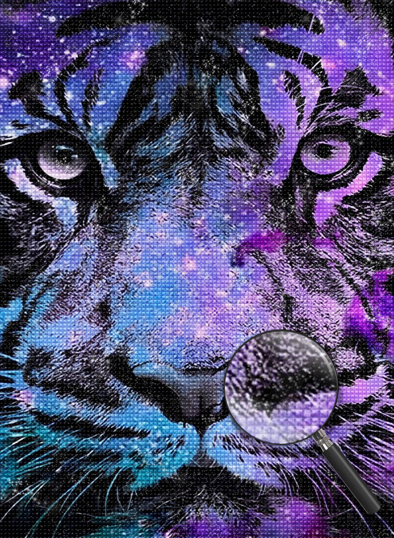 Purple & Blue Tiger 5D DIY Diamond Painting Kits