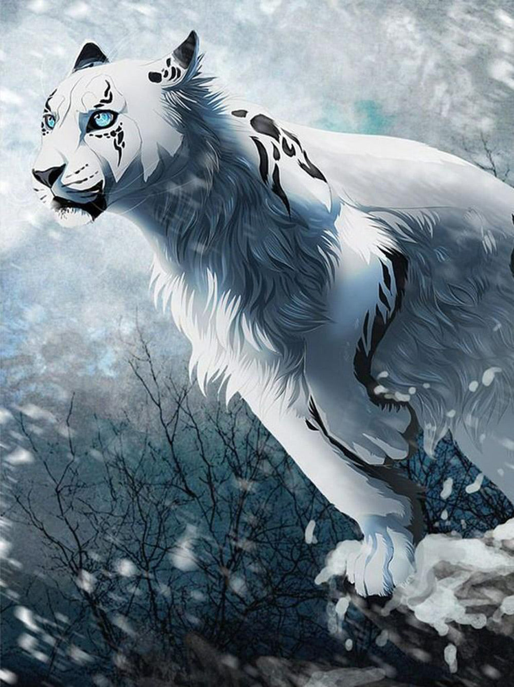 Beautiful Snow Leopard Diamond Painting