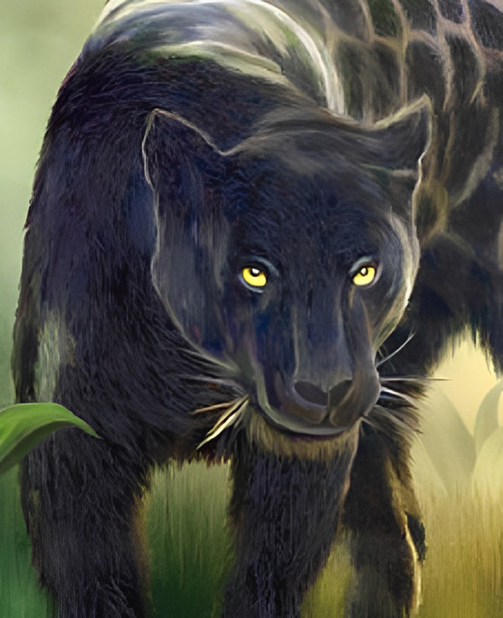Black Panther on the Hunt Diamond Painting