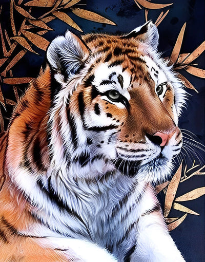 Bengal Tiger and Red Leaves 5D DIY Diamond Painting Kits