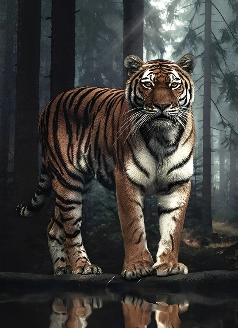 Long-Legged Tiger Diamond Painting