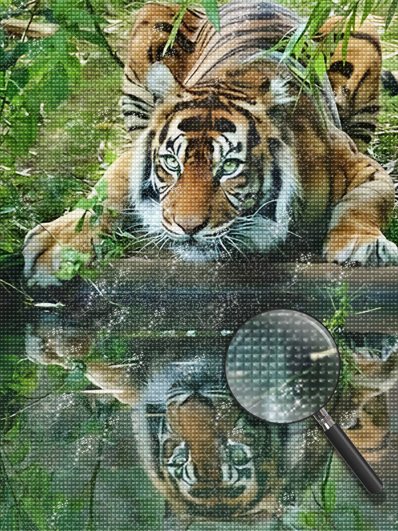 Tiger Drinking Diamond Painting