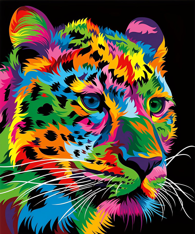 Leopard Colorful Diamond Painting