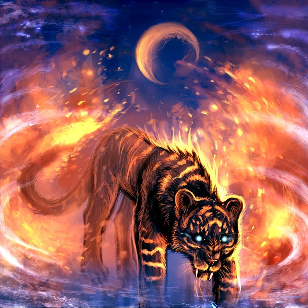 Fierce Red Tiger Diamond Painting