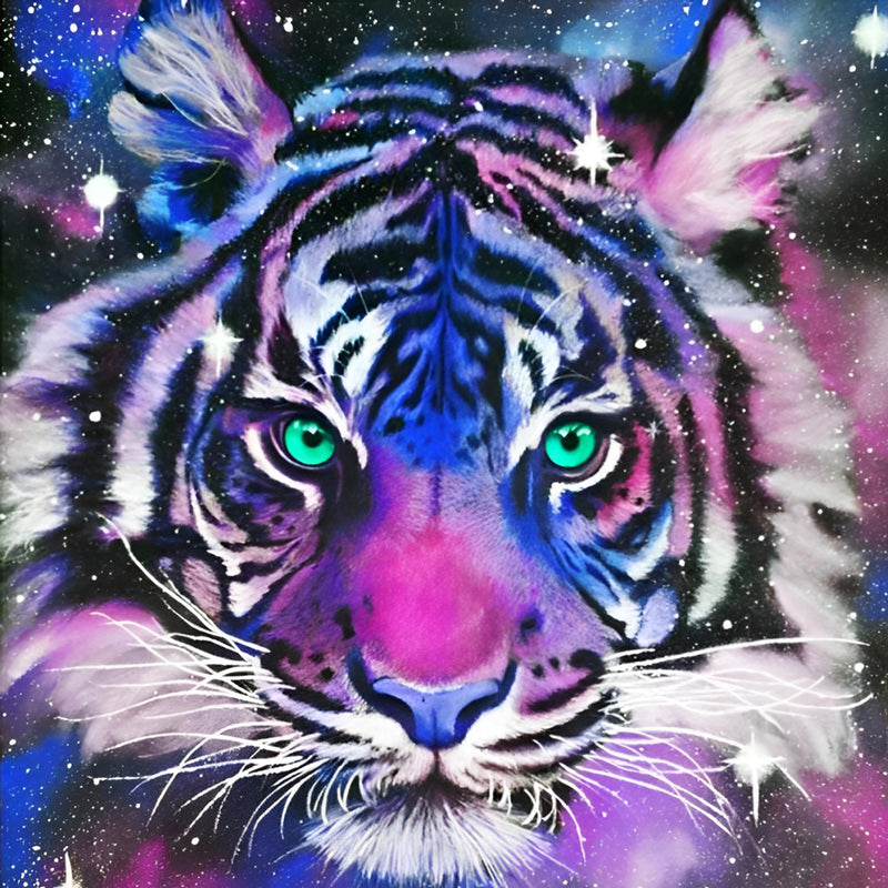 Purple Tiger 5D DIY Diamond Painting Kits