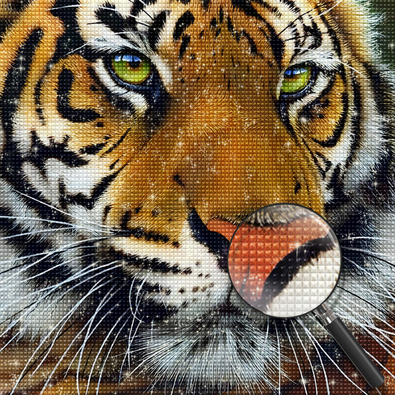 Yellow-eyed Bengal Tiger 5D DIY Diamond Painting Kits