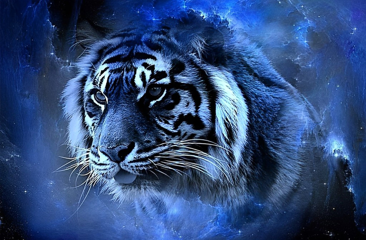 Blue Tiger Diamond Painting