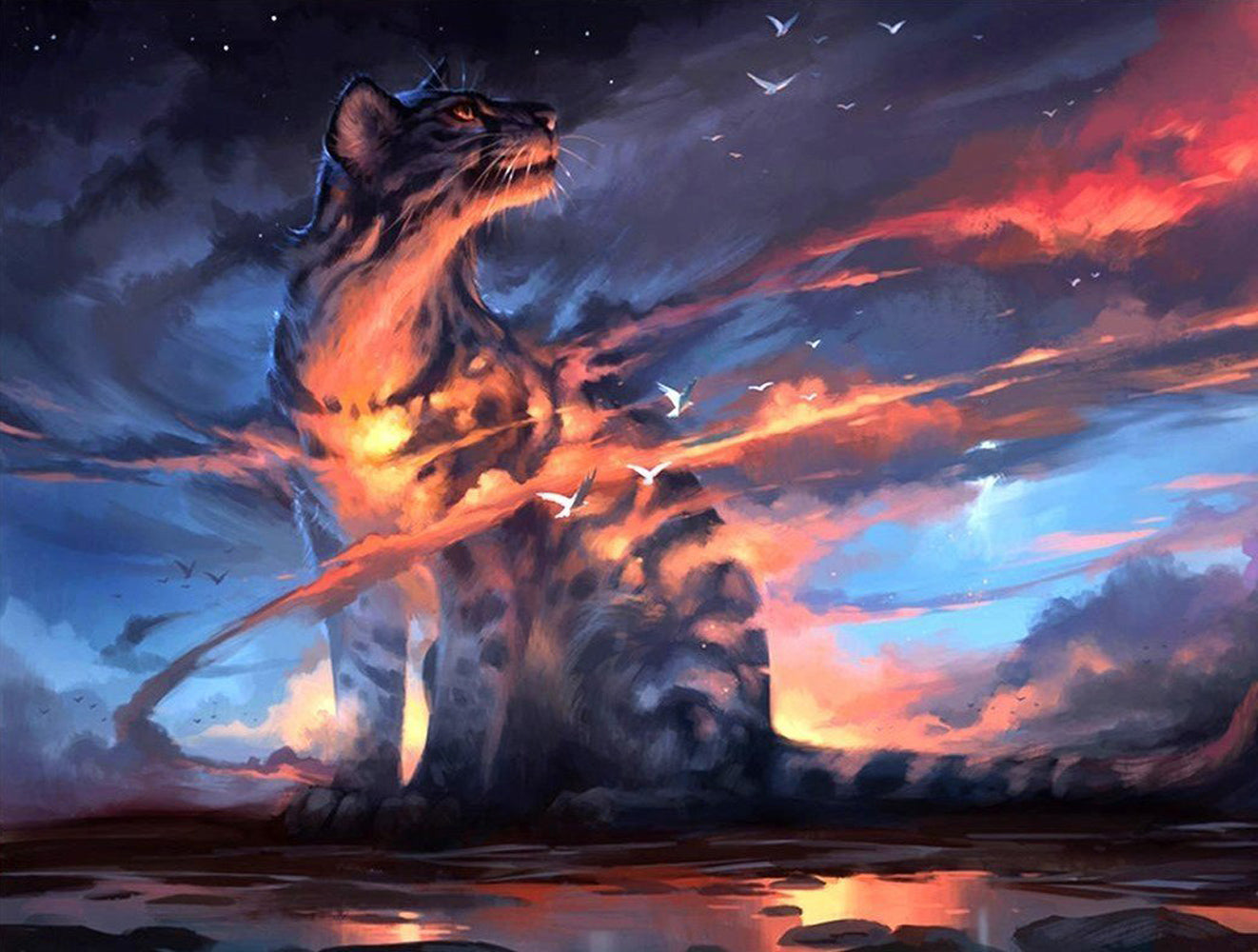 Fantastic Tiger and Sky Diamond Painting
