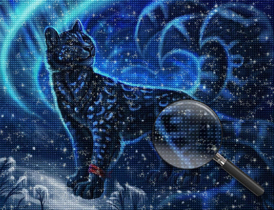 Black Tiger with Blue Patterns 5D DIY Diamond Painting Kits
