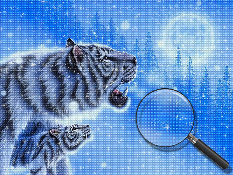 White Tiger in the Snow 5D DIY Diamond Painting Kits