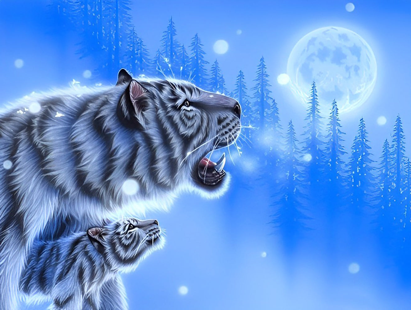 White Tiger in the Snow Diamond Painting