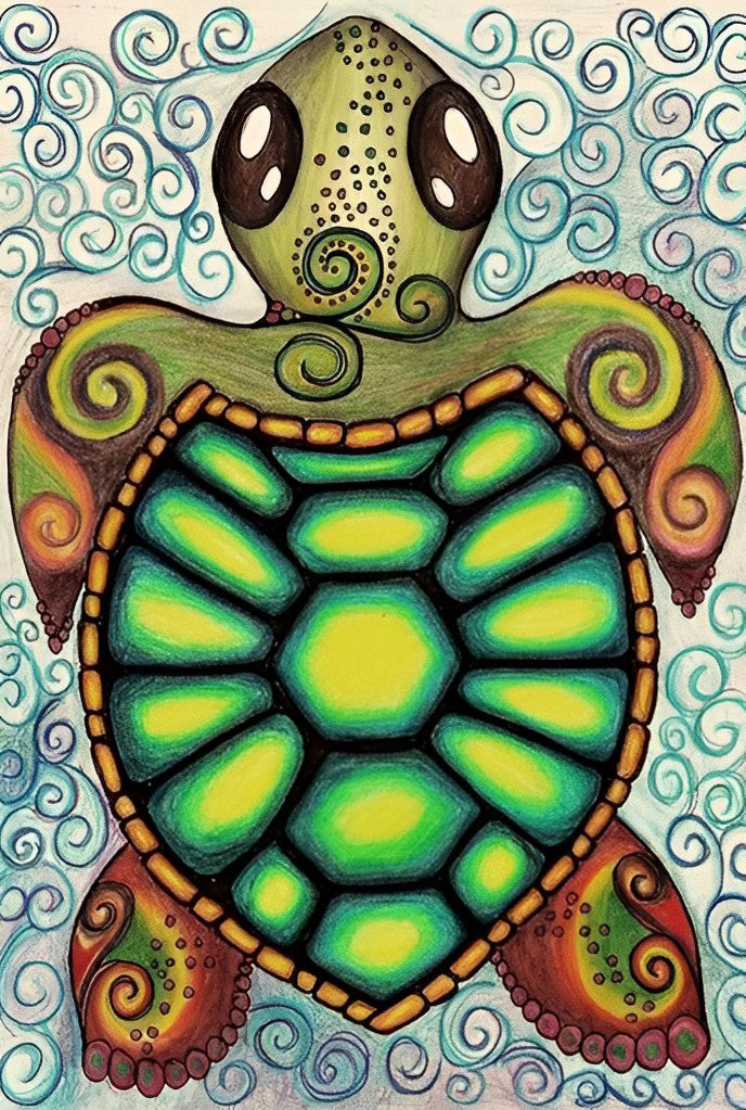Cute Cartoon Turtle Diamond Painting