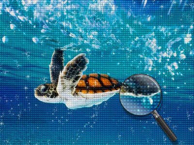Orange Turtle in the Sea 5D DIY Diamond Painting Kits