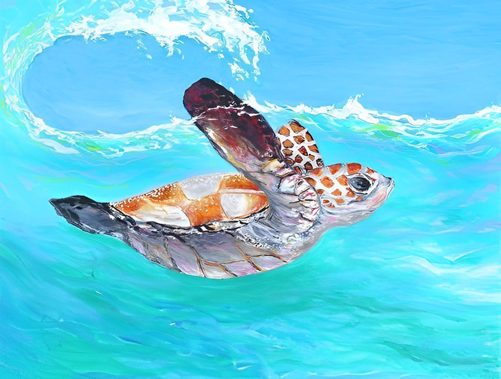 Red Tortoise Diamond Painting