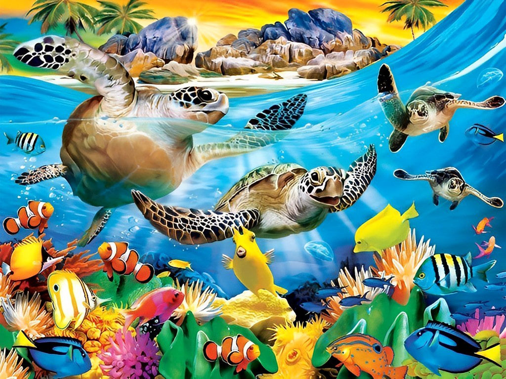 Turtles and Clownfish Diamond Painting