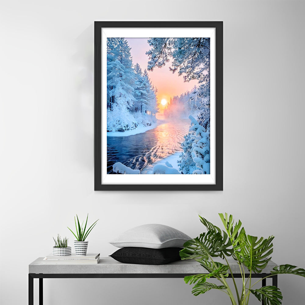 Trees and Winter Landscape Diamond Painting