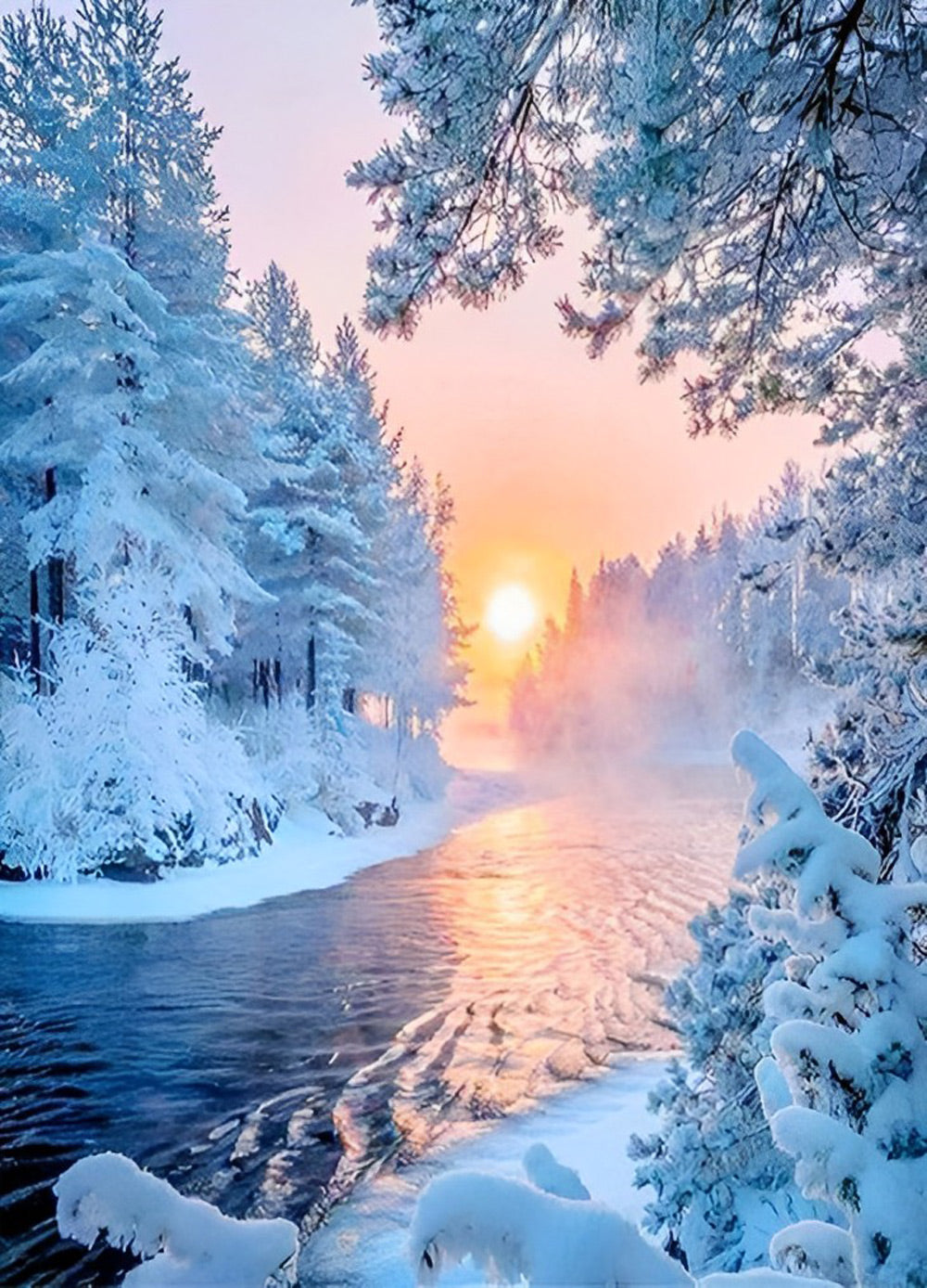 Trees and Winter Landscape Diamond Painting