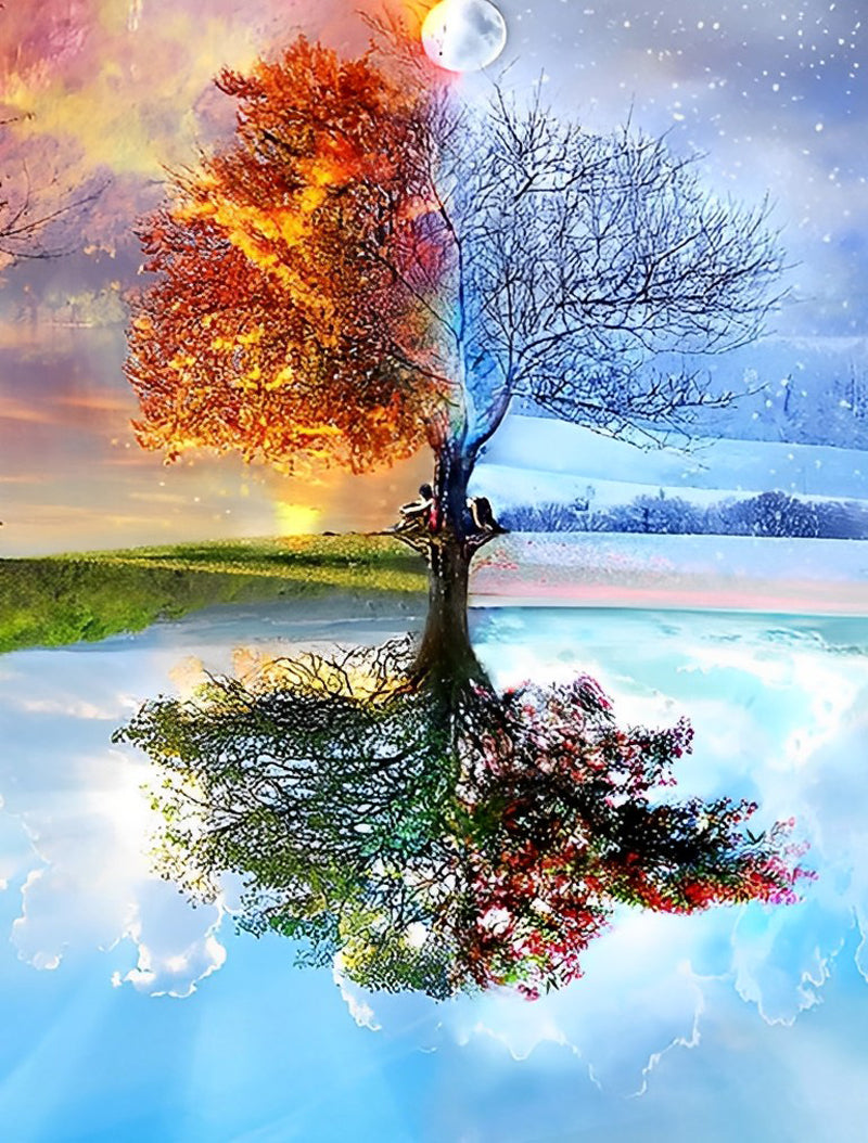 Autumn and Summer Tree Diamond Painting