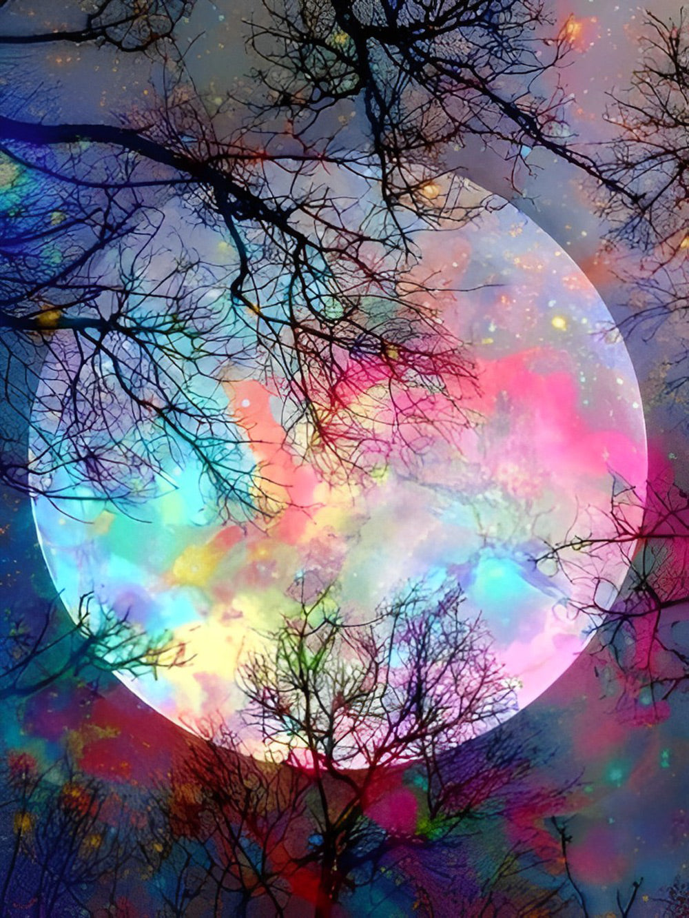 Tree and Moon Fantasy Diamond Painting