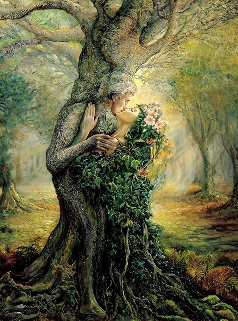 Couple and Tree Plant Diamond Painting