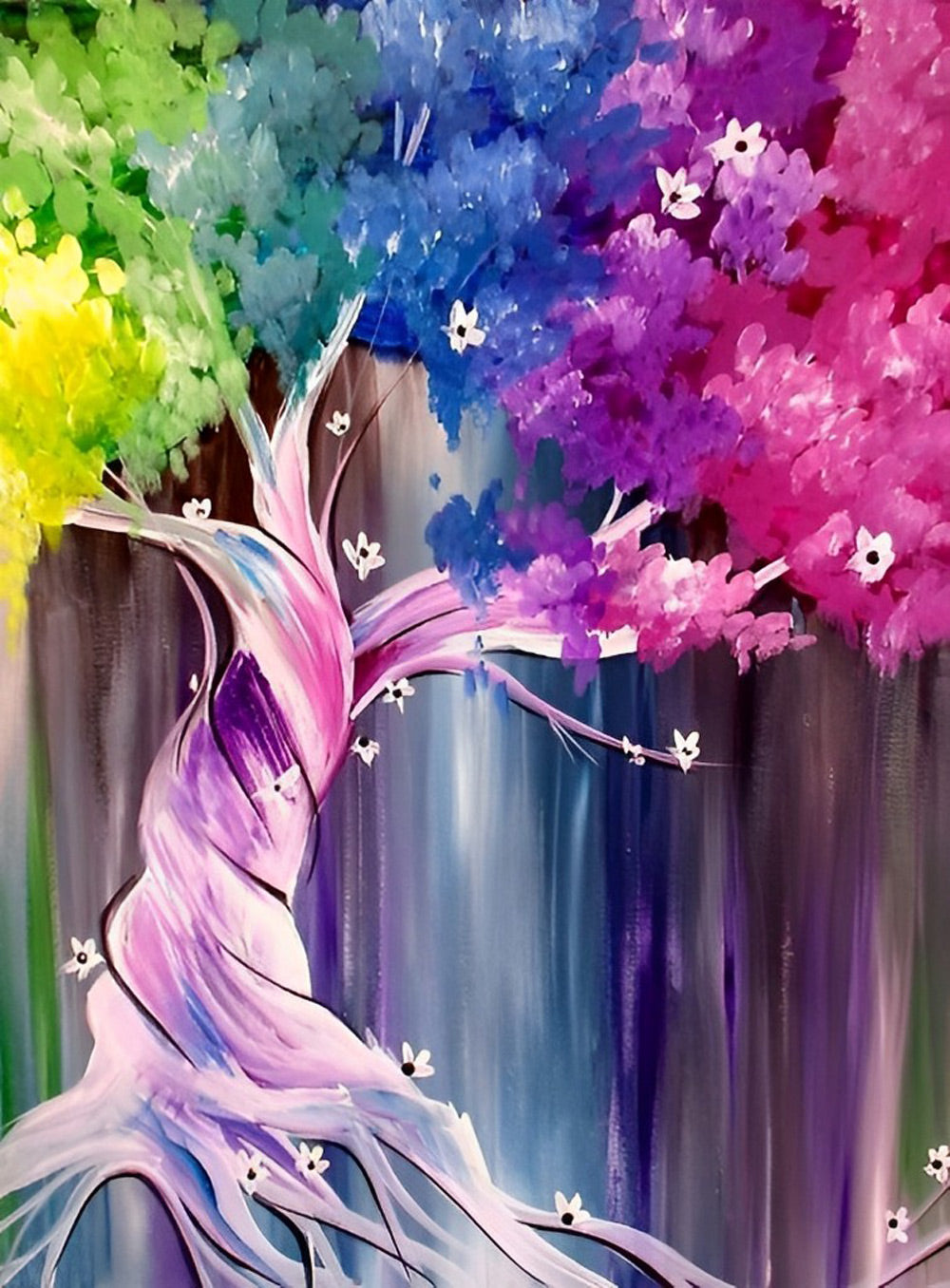 Bright Colored Tree Diamond Painting