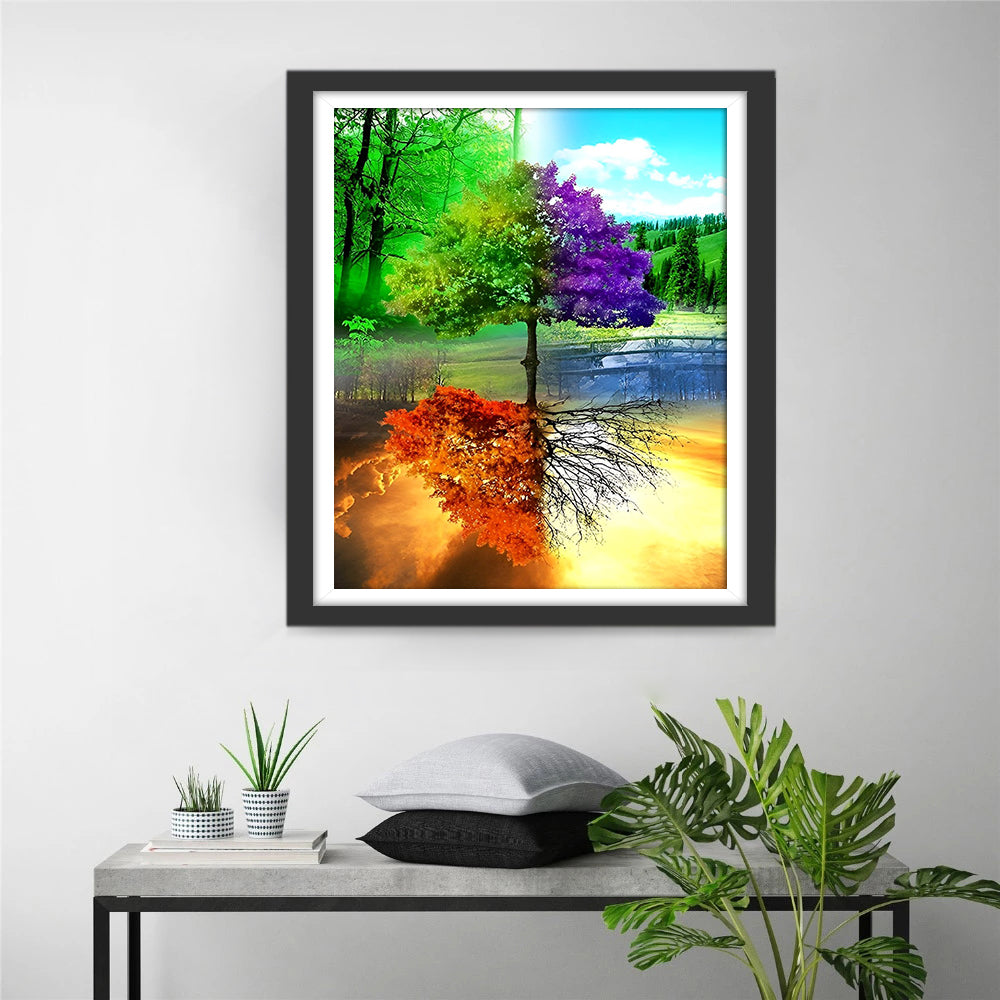 Four Seasons of the Tree Diamond Painting