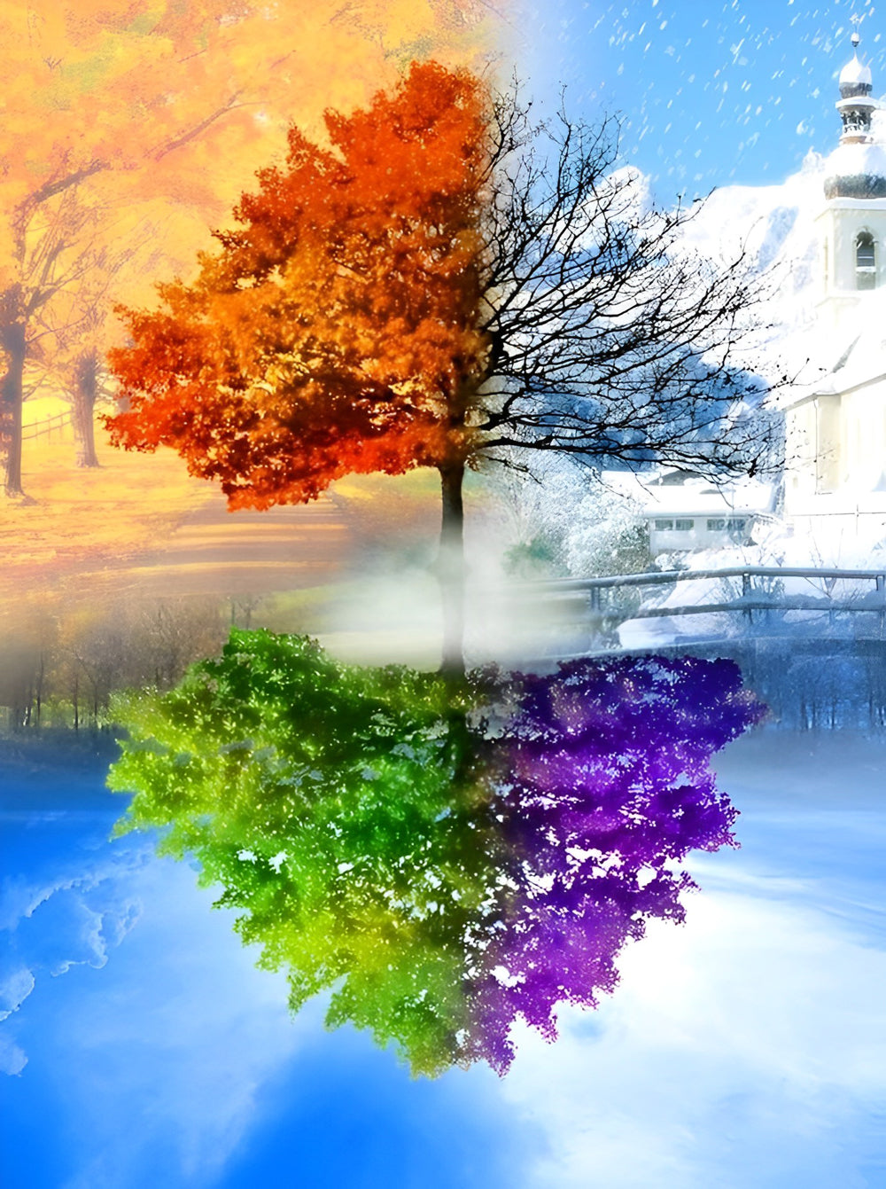 Trees of Four Seasons Diamond Painting