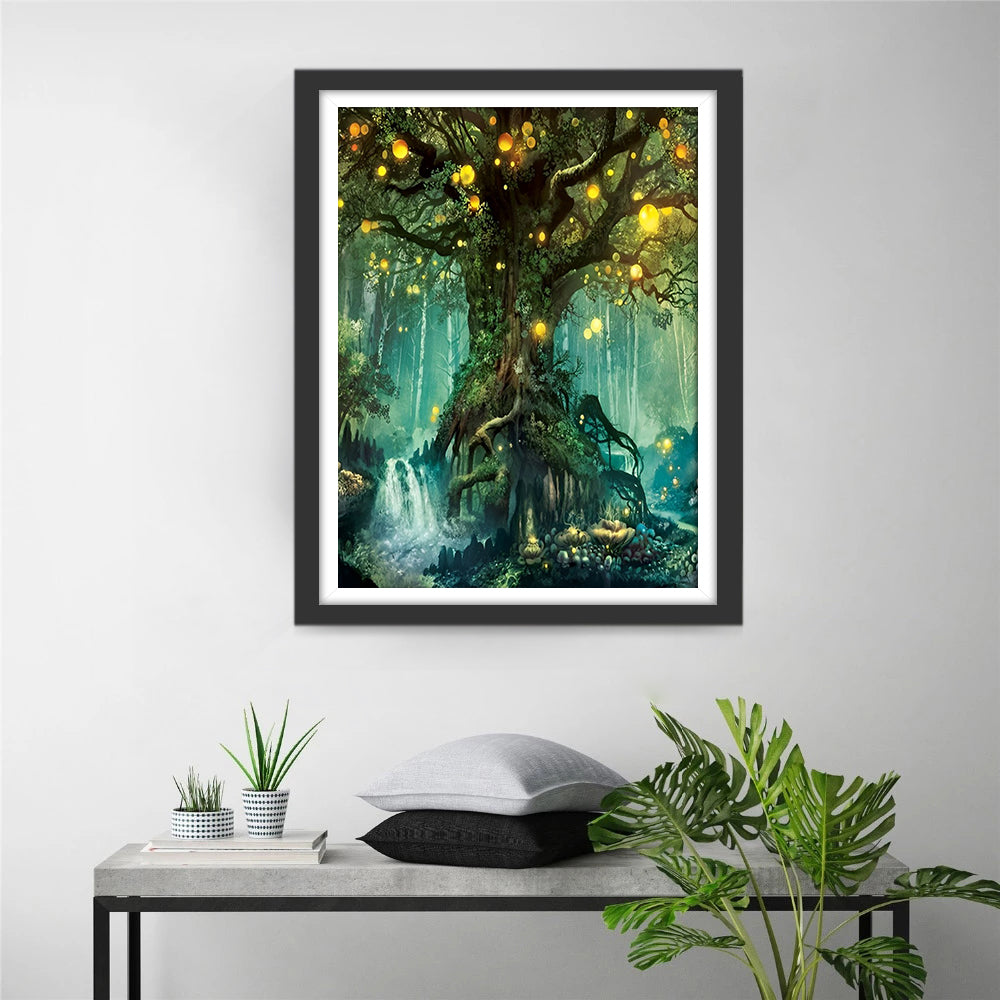 Tree and Points of Light Diamond Painting