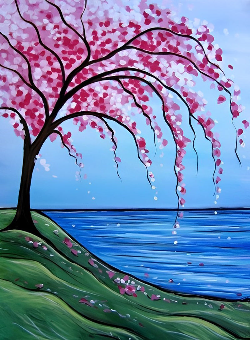Rose Tree and the Sea Diamond Painting