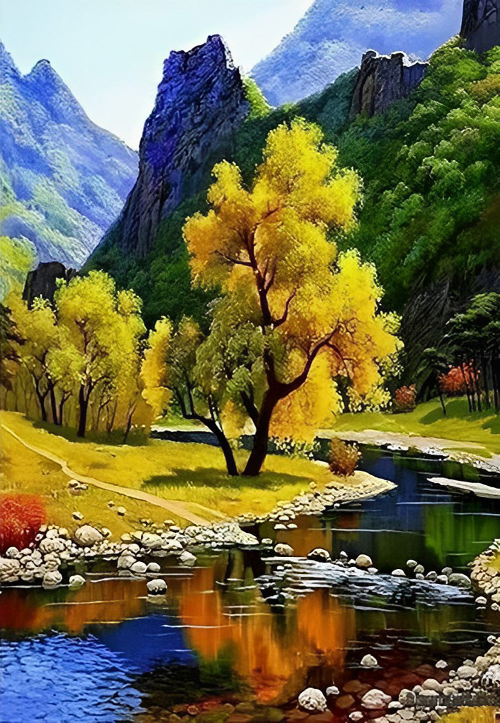 Autumn Ginkgo Tree Diamond Painting