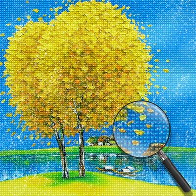 Large Yellow Tree Diamond Painting