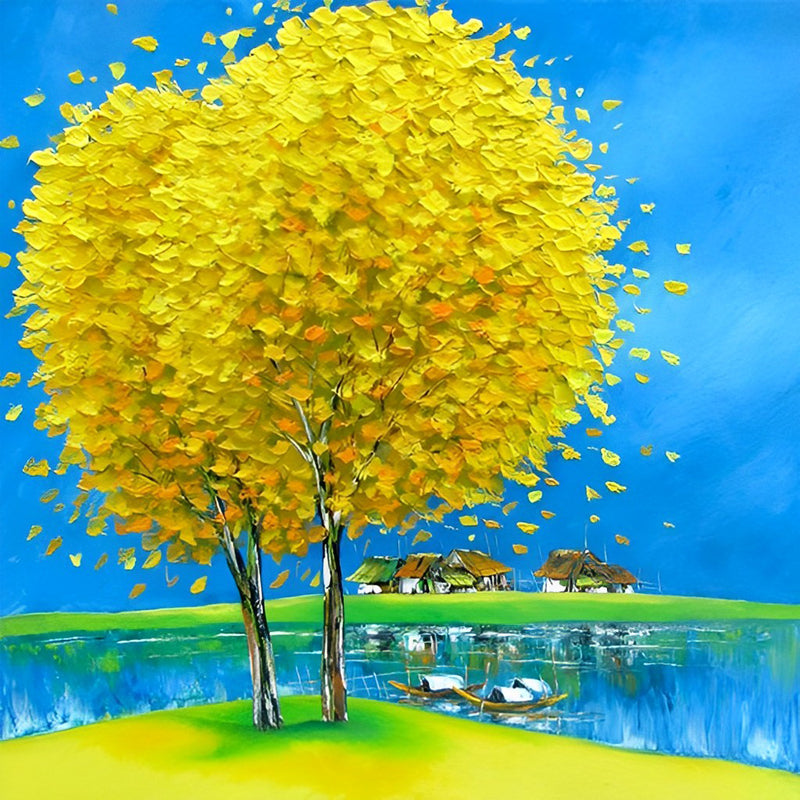 Large Yellow Tree Diamond Painting