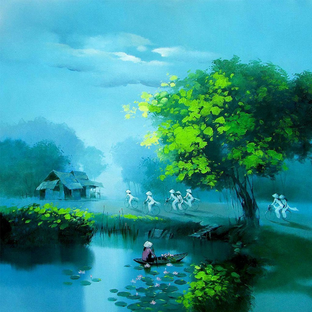 Tree and Farmers Diamond Painting