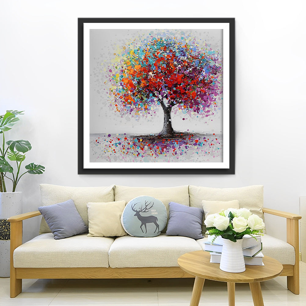 Trees and Colorful Leaves Diamond Painting
