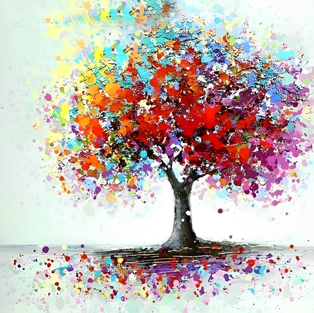 Trees and Colorful Leaves Diamond Painting