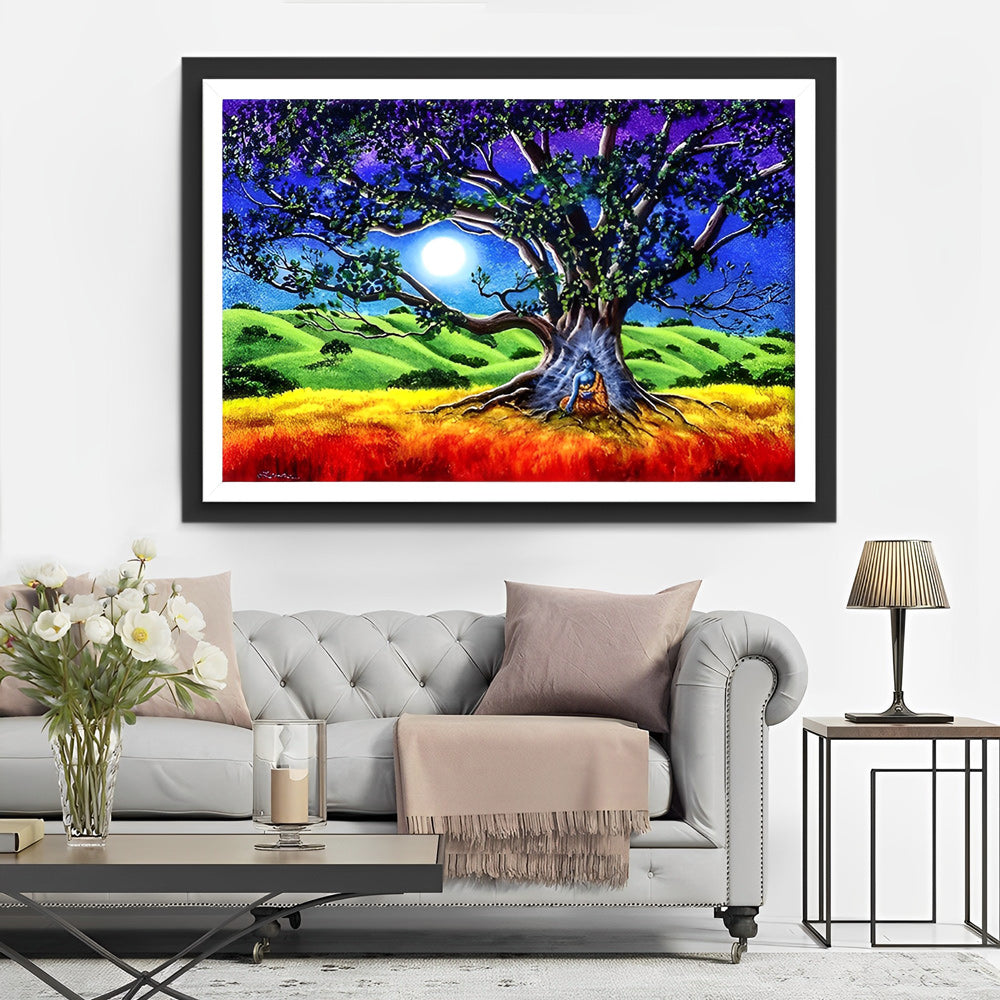 Tree in the Night Diamond Painting