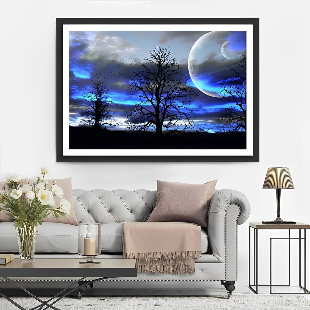 Dead Trees and Blue Sky Diamond Painting