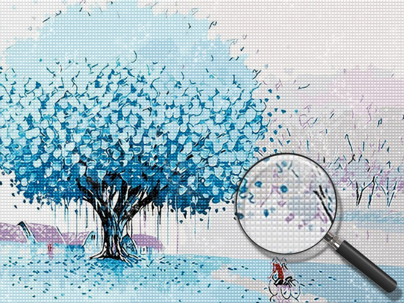 Blue Tree and A Couple 5D DIY Diamond Painting Kits