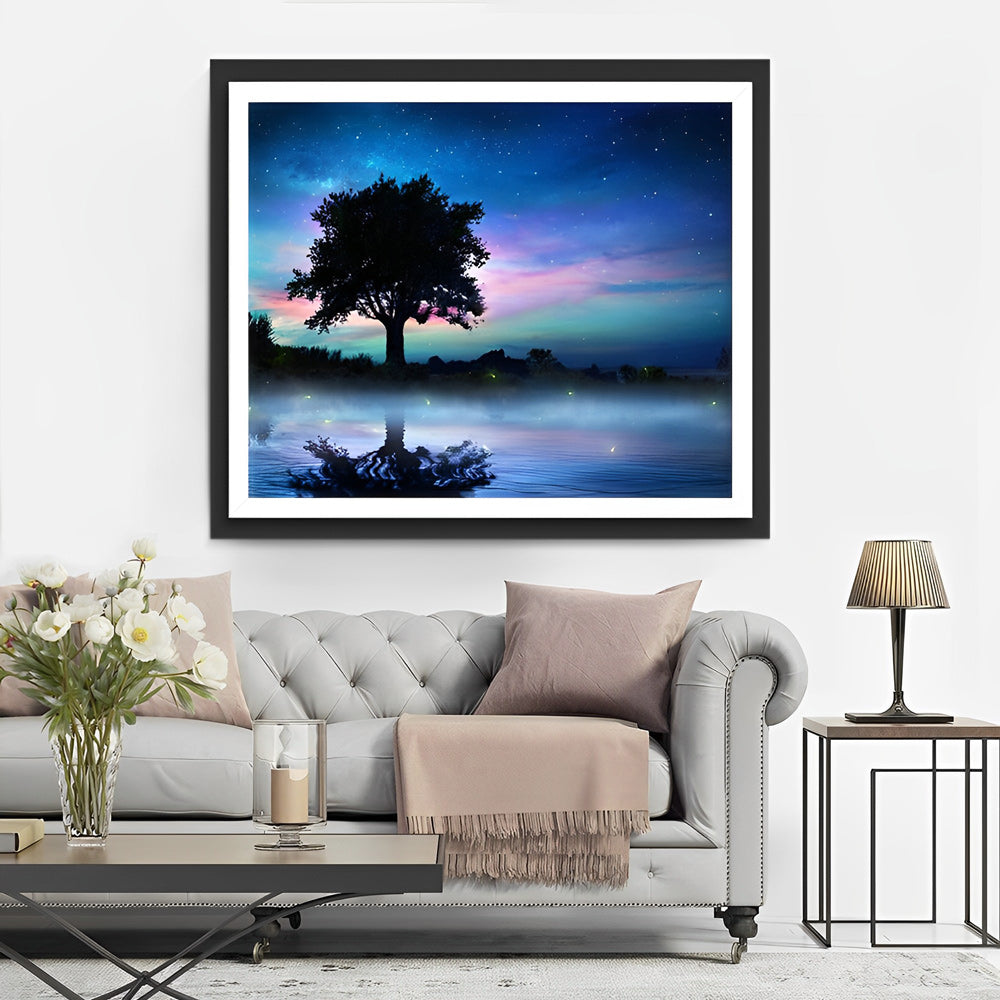 Tree in the Night Diamond Painting