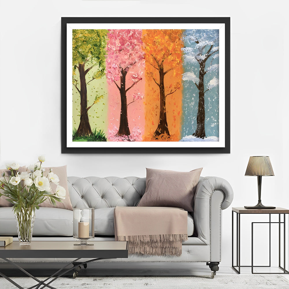 Trees of Four Seasons Diamond Painting