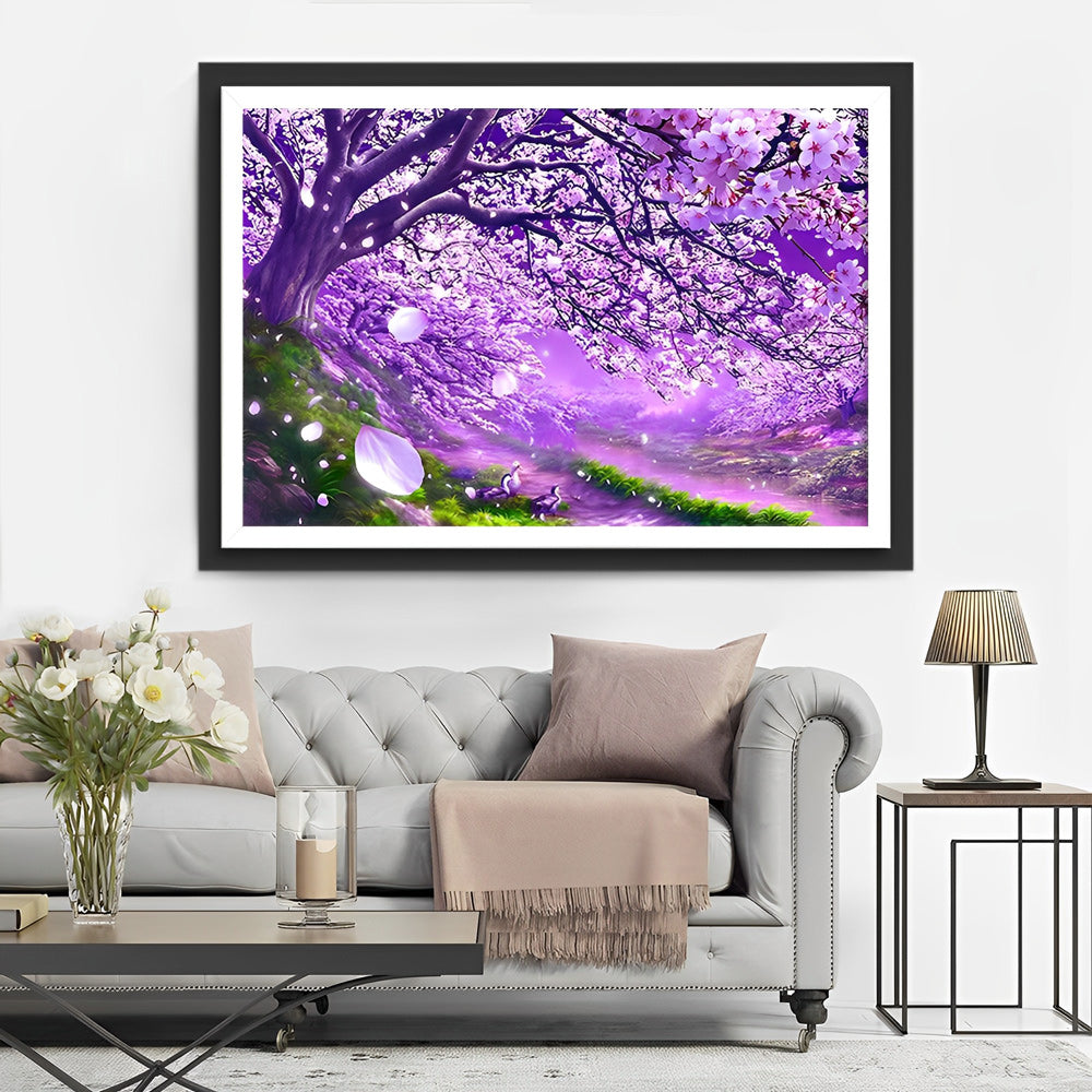 Purple Tree Diamond Painting