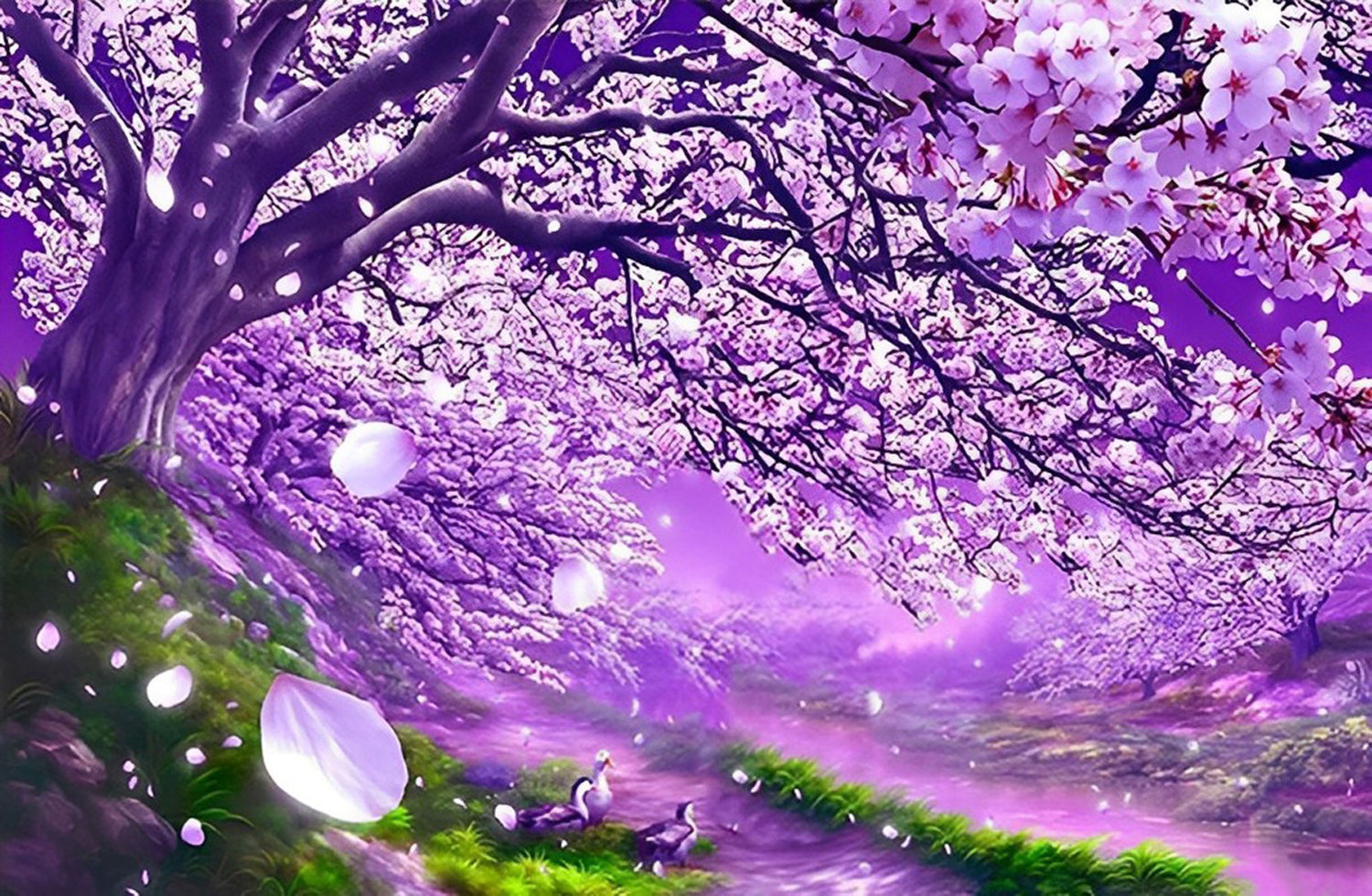Purple Tree Diamond Painting