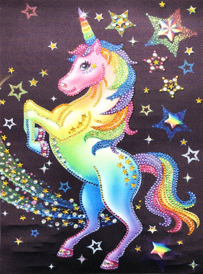 Multicolored Unicorn and Stars Shaped Drills Unicorn Diamond Painting