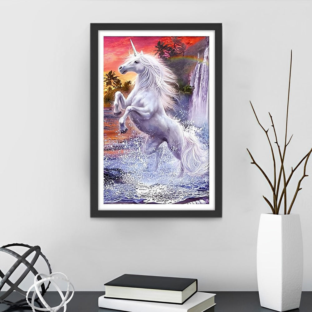 White Unicorn and Fall Diamond Painting
