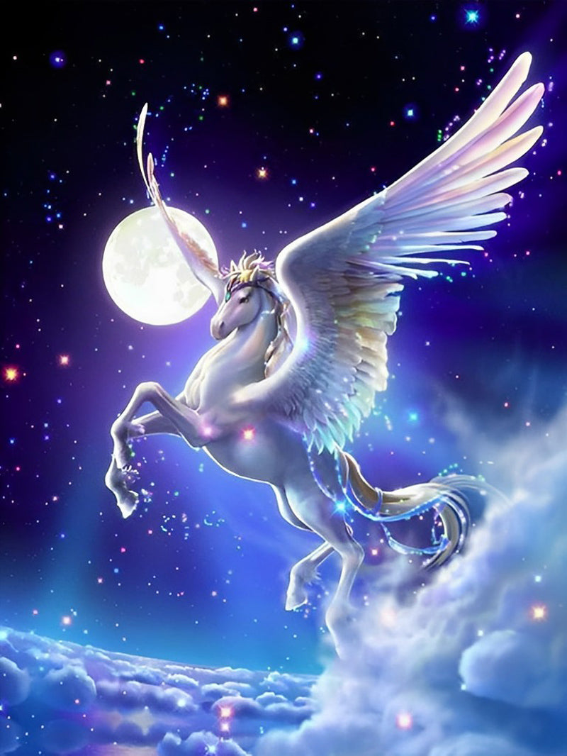 Fantasy White Unicorn Diamond Painting
