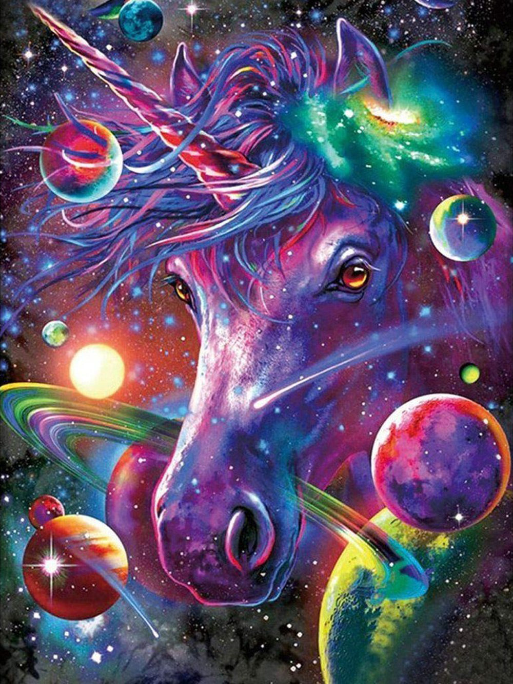 Purple Unicorn Fantasy Diamond Painting