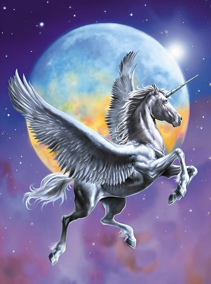 Unicorn with Flying Wings Diamond Painting