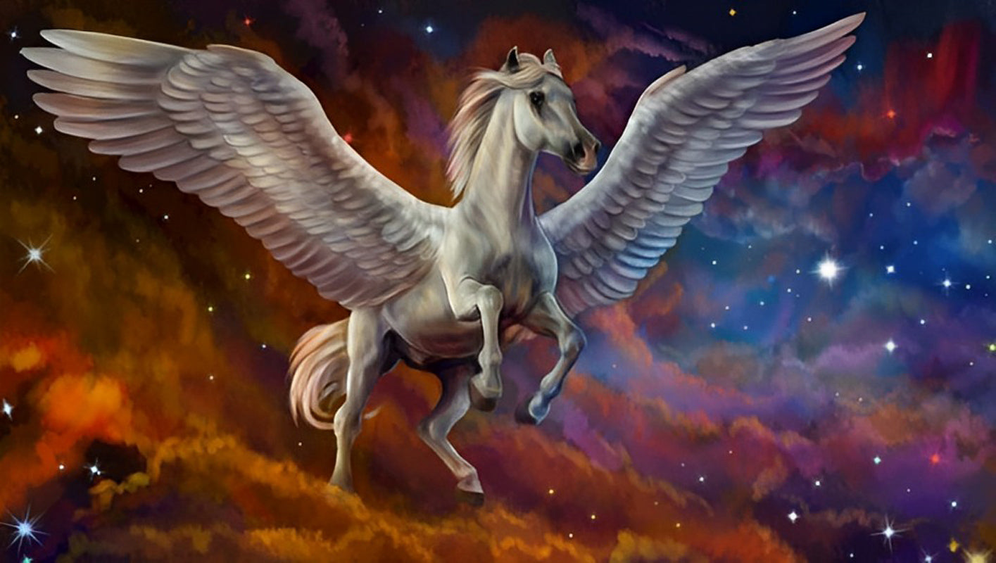 Flying Unicorn and Colorful Sky Diamond Painting