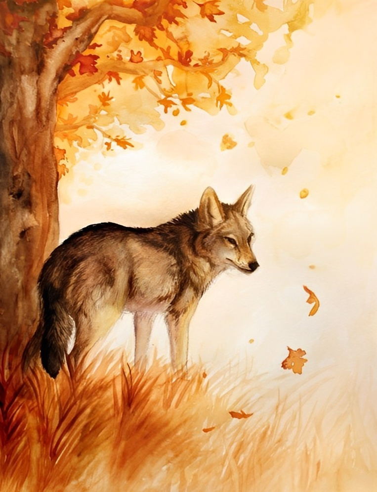 Autumn Wolf Diamond Painting
